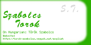 szabolcs torok business card