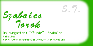 szabolcs torok business card
